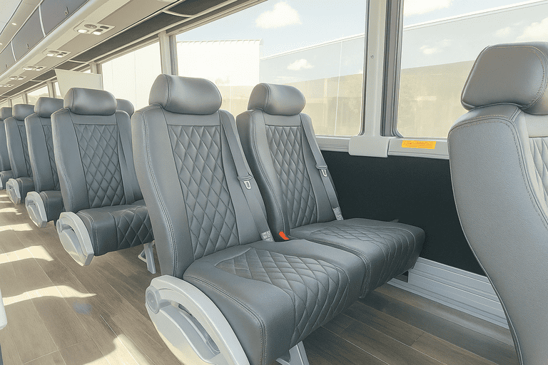 interior of North Brunswick Charter Bus charter bus