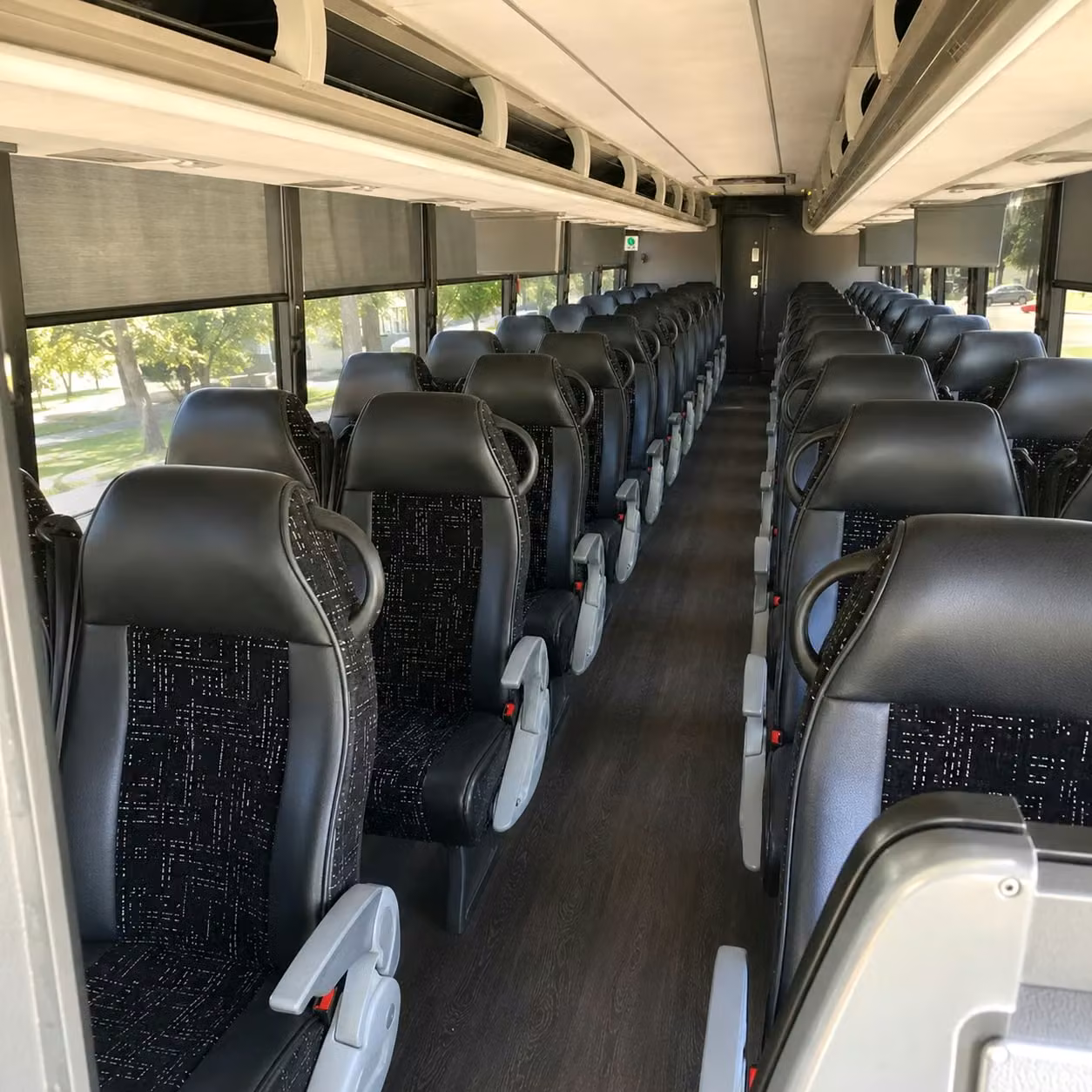 56 passenger charter bus inside